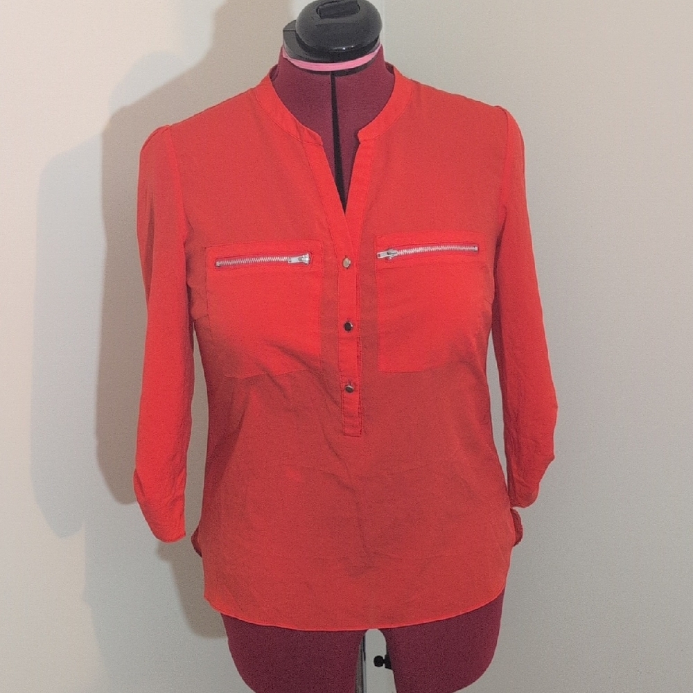 Milano | Women's Red Button-Up Top